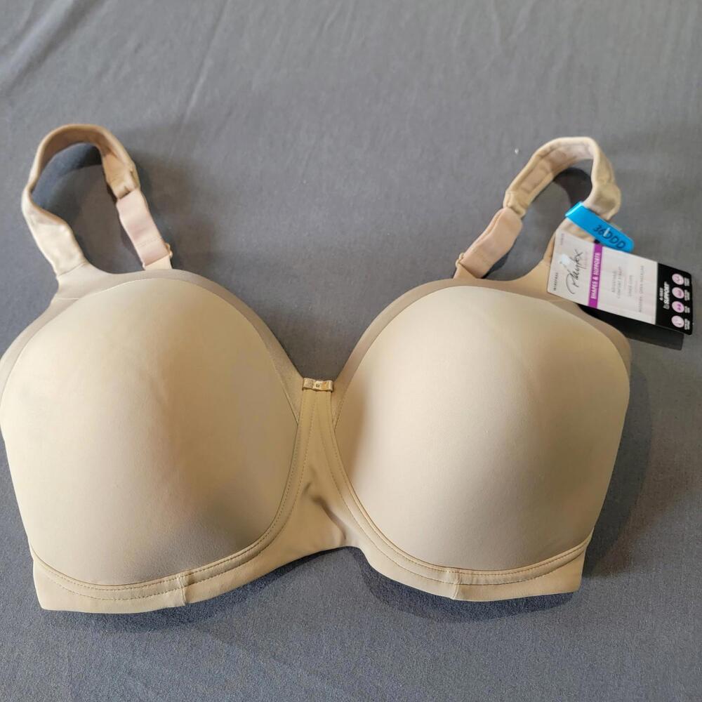 Playtex Secrets Smoothing Bra 36DDD Tan Style 4824 NWT 4-Way Support N.W.T